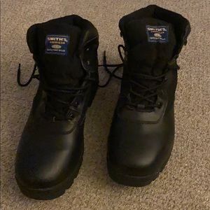 Black work boots